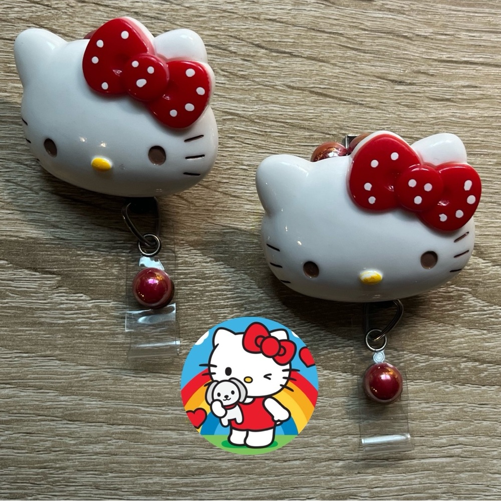 2 Hello Kitty Lanyard Badge Reels